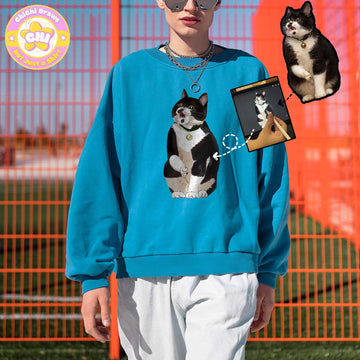 Custom Sweet Shirt Your Pet Crayon (Gildan 18000)
