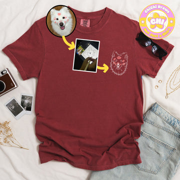 Custom T-Shirt Your Pet Line Art (Comfort Color 1717)
