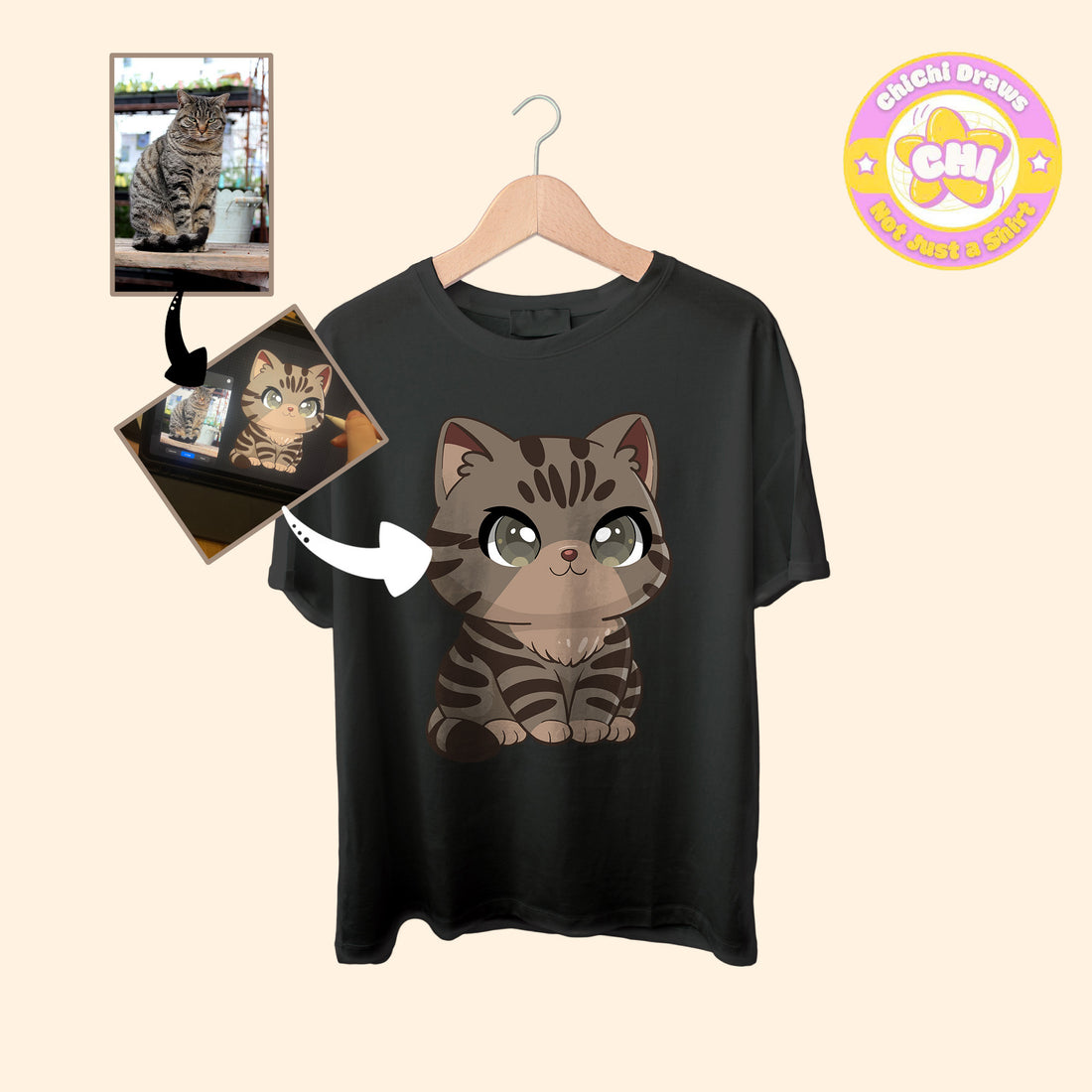 Custom T-Shirt Your Pet Chibi (Comfort Color 1717)